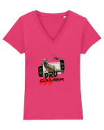 PRO Gamer Tricou mânecă scurtă guler V Damă Evoker