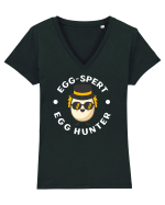 egg-spert egg hunter white Tricou mânecă scurtă guler V Damă Evoker
