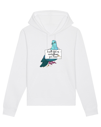 Funny pigeon White