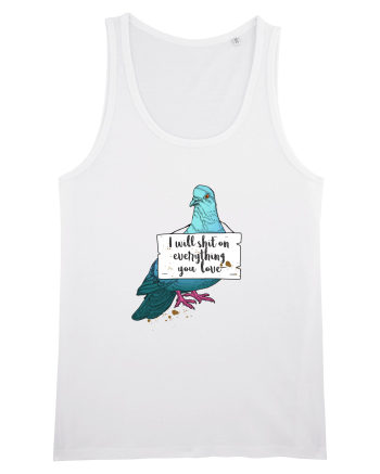 Funny pigeon White
