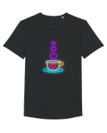 Iubesc cafeaua Tricou mânecă scurtă guler larg Bărbat Skater