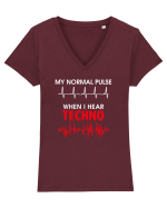Love Techno music Tricou mânecă scurtă guler V Damă Evoker