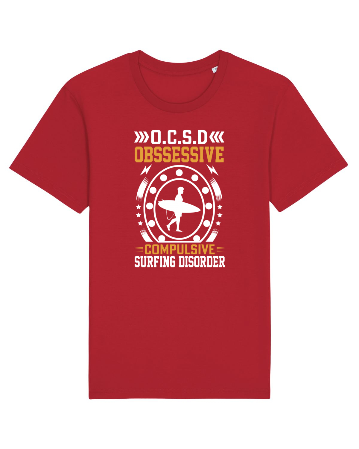 Tricou mânecă scurtă Unisex Rocker Red