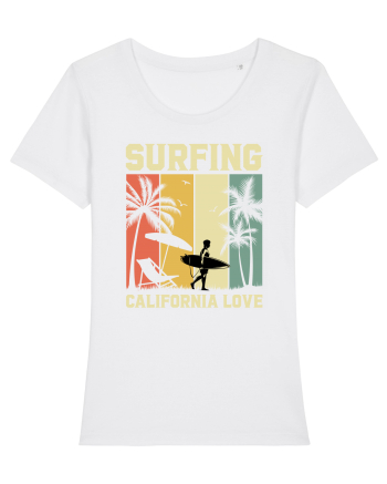 Surfing California Love White