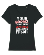 Dangerous Ignorance Tricou mânecă scurtă guler larg fitted Damă Expresser