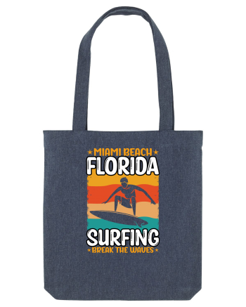 Miami Beach Florida Surfing Break The Waves Midnight Blue
