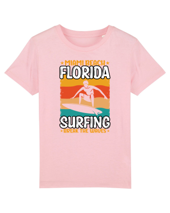 Miami Beach Florida Surfing Break The Waves Cotton Pink
