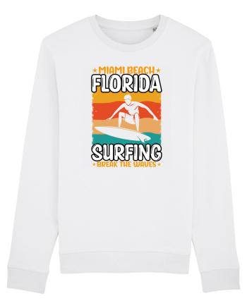 Miami Beach Florida Surfing Break The Waves White