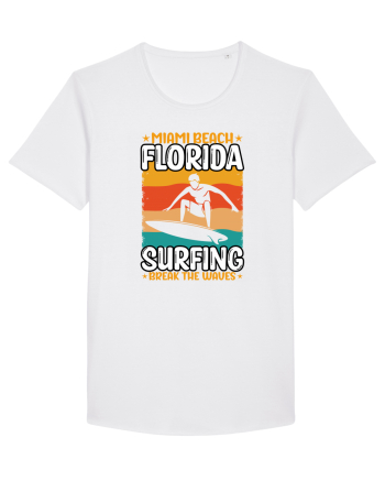 Miami Beach Florida Surfing Break The Waves White