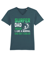 SURFER DAD (noun) 1. Like a normal dad but cooler Tricou mânecă scurtă guler V Bărbat Presenter