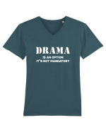 DRAMA is an option Tricou mânecă scurtă guler V Bărbat Presenter