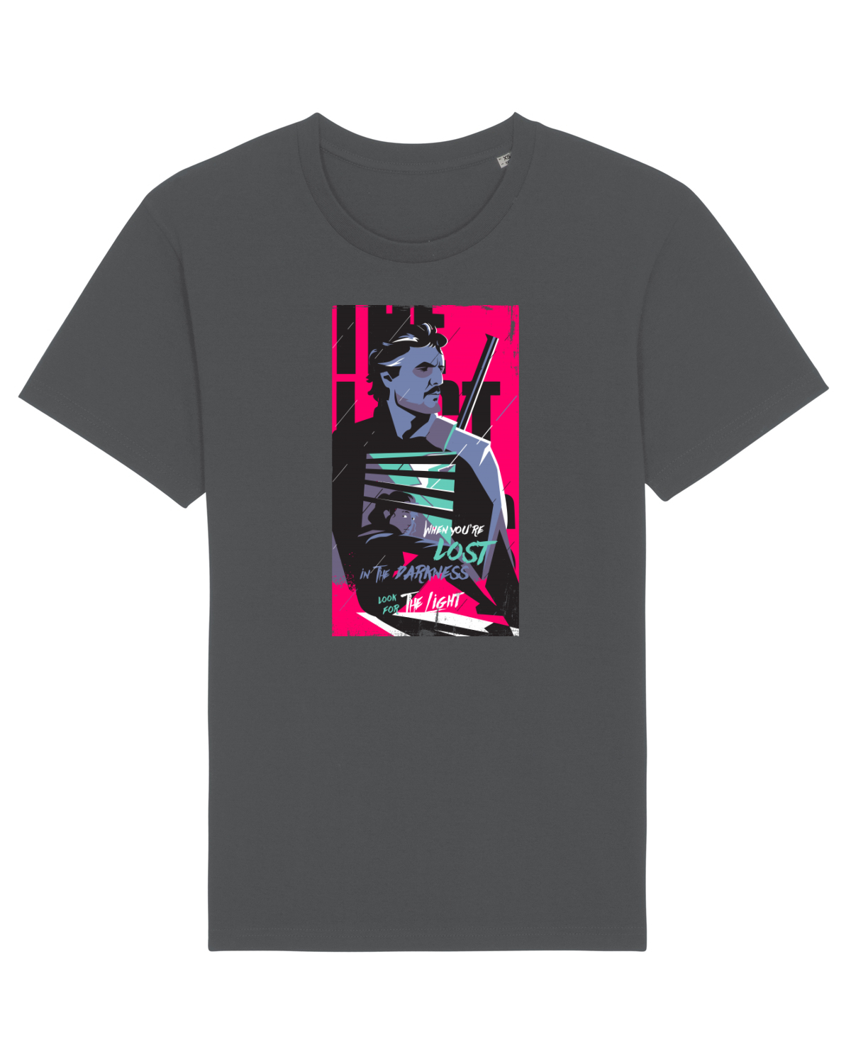 Tricou mânecă scurtă Unisex Rocker Anthracite