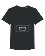Crypto wallet Tricou mânecă scurtă guler larg Bărbat Skater