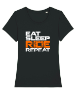 RIDE Tricou mânecă scurtă guler larg fitted Damă Expresser