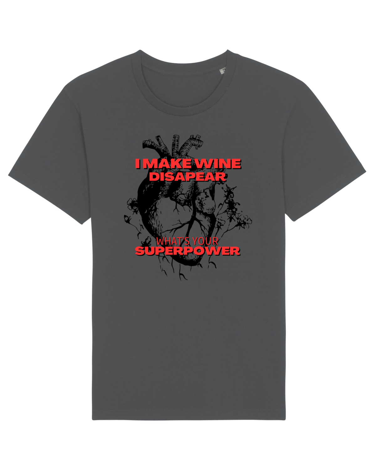 Tricou mânecă scurtă Unisex Rocker Anthracite
