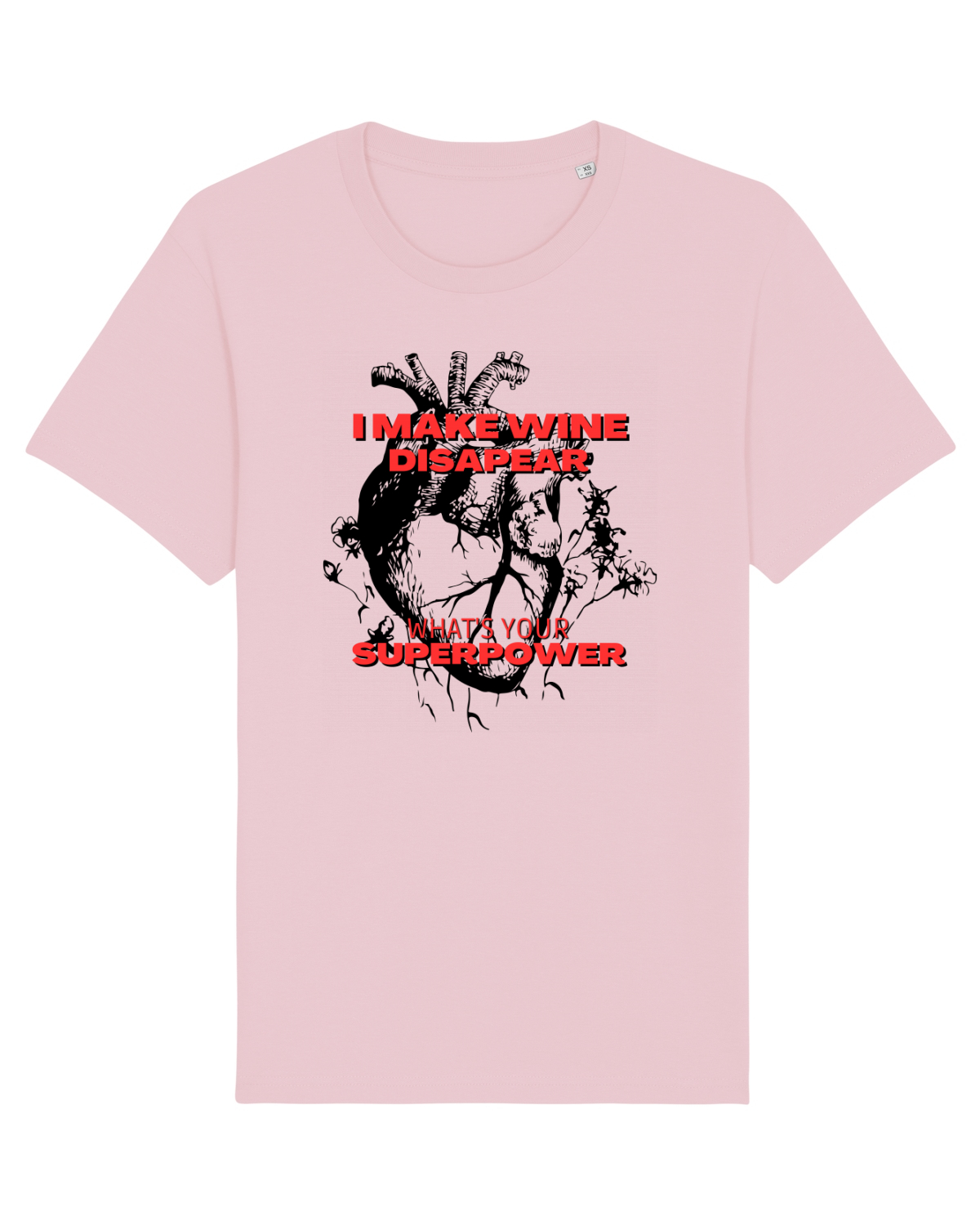 Tricou mânecă scurtă Unisex Rocker Cotton Pink