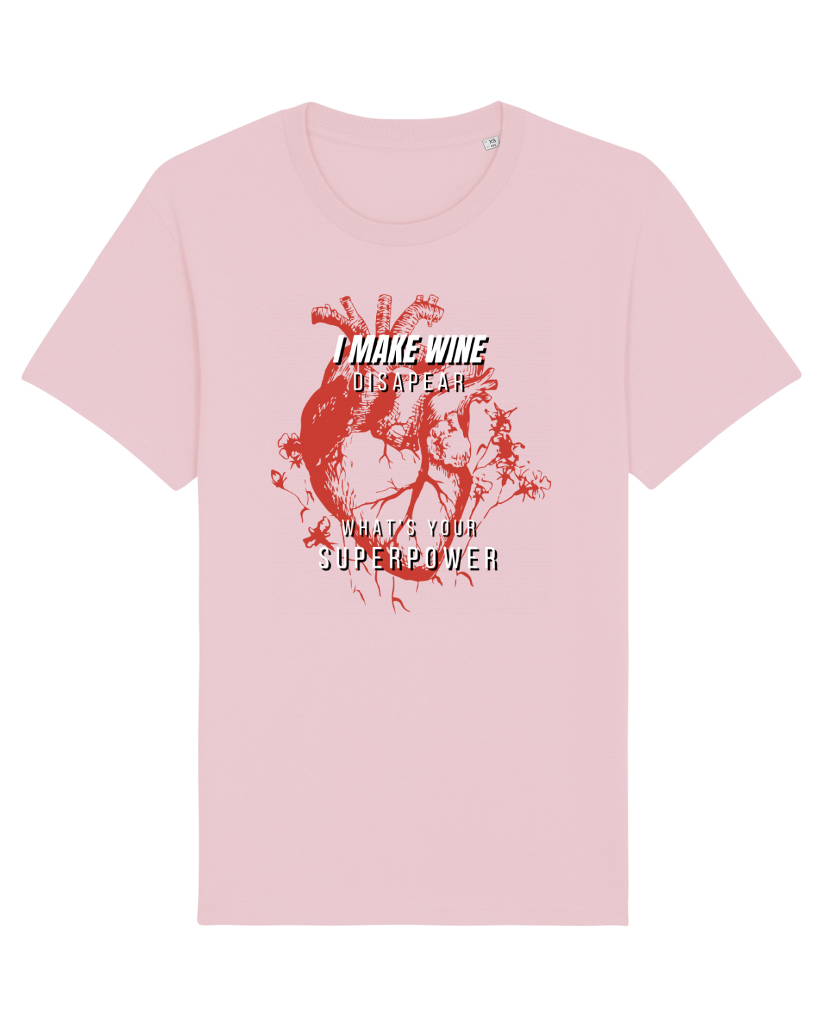 Tricou mânecă scurtă Unisex Rocker Cotton Pink
