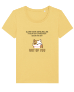 Cats Have 32 Muscles Tricou mânecă scurtă guler larg fitted Damă Expresser
