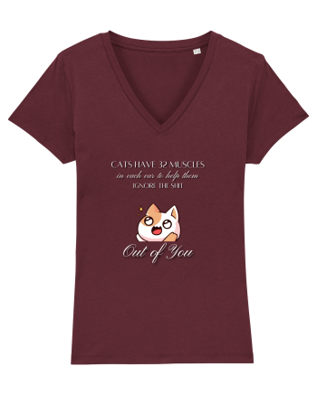 Cats Have 32 Muscles Burgundy