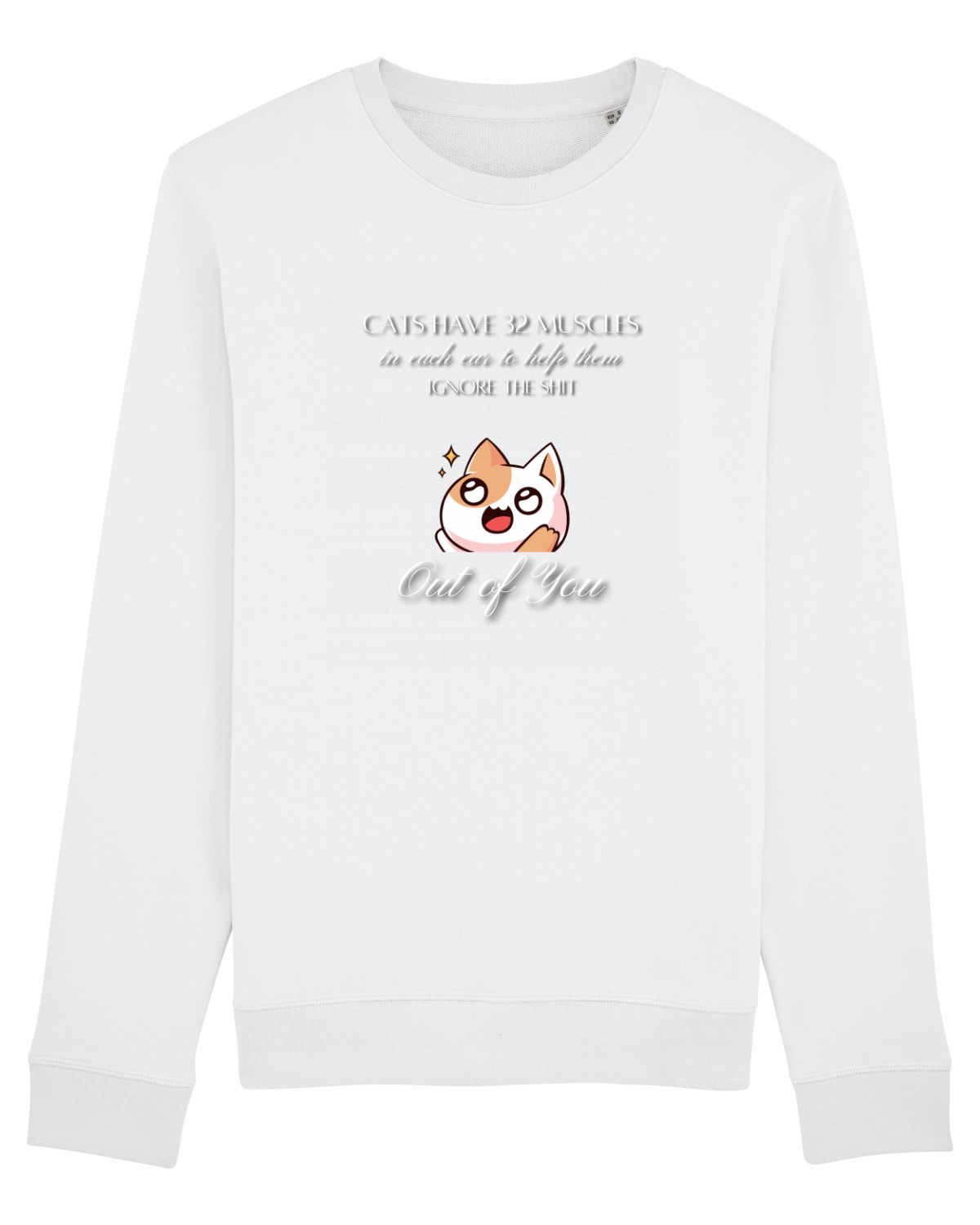 Bluză mânecă lungă Unisex Rise White