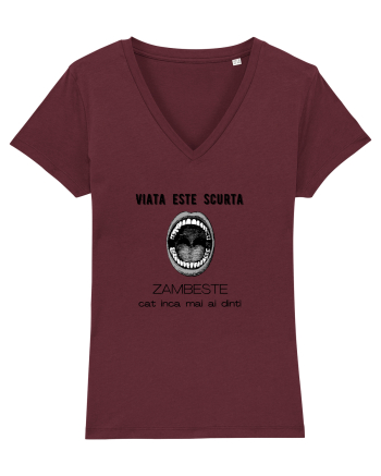 Viata Este Scurta Burgundy