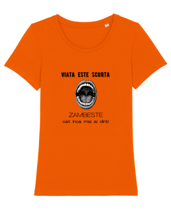 Viata Este Scurta Bright Orange