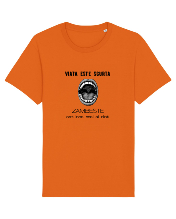 Viata Este Scurta Bright Orange