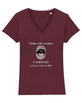 Viata Este Scurta Burgundy
