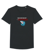 NEVER SKIP Tricou mânecă scurtă guler larg Bărbat Skater