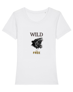 WILD AND FREE Tricou mânecă scurtă guler larg fitted Damă Expresser