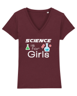 Science is for Girls Tricou mânecă scurtă guler V Damă Evoker