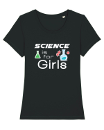 Science is for Girls Tricou mânecă scurtă guler larg fitted Damă Expresser