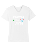 Science is for Girls Tricou mânecă scurtă guler V Bărbat Presenter