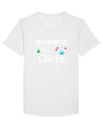 Science is for Girls Tricou mânecă scurtă guler larg Bărbat Skater