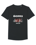 Born Wild Tricou mânecă scurtă guler larg Bărbat Skater