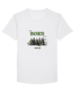 Born Wild Tricou mânecă scurtă guler larg Bărbat Skater