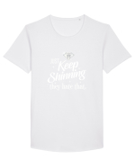 Keep Shinning Tricou mânecă scurtă guler larg Bărbat Skater