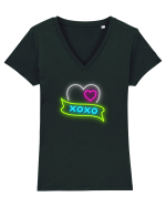 Pupici Tricou mânecă scurtă guler V Damă Evoker