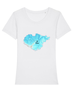 Sălaj County Map Tricou mânecă scurtă guler larg fitted Damă Expresser