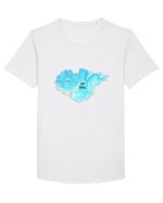 Sălaj County Map Tricou mânecă scurtă guler larg Bărbat Skater