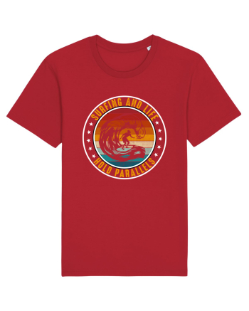 Surfing And Life Hold Parallels Red