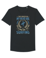 The Voices In My Head Are Telling Me To Go Surfing Tricou mânecă scurtă guler larg Bărbat Skater