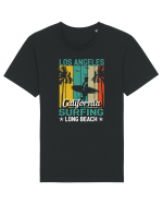 Los Angeles California Surfing Long Beach Tricou mânecă scurtă Unisex Rocker