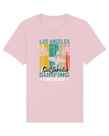 Los Angeles California Surfing Long Beach Cotton Pink