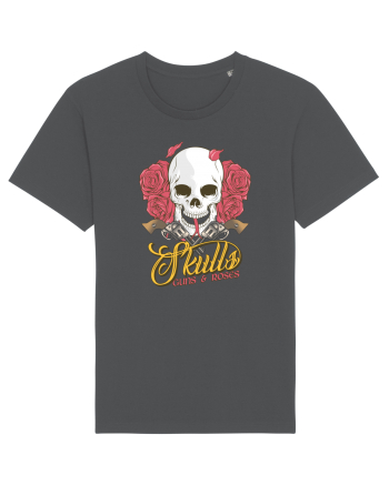 Skulls Guns Roses Anthracite
