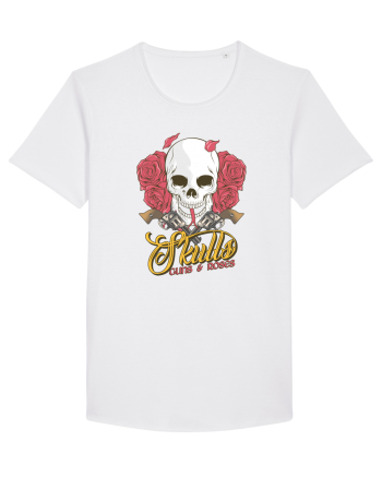 Skulls Guns Roses White