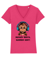 MONKEY BEATS - V4 Tricou mânecă scurtă guler V Damă Evoker