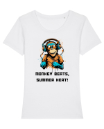 MONKEY BEATS - V5 Tricou mânecă scurtă guler larg fitted Damă Expresser