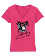 SUMMER CHILL - V1 Tricou mânecă scurtă guler V Damă Evoker