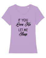 If you love me let me sleep Tricou mânecă scurtă guler larg fitted Damă Expresser
